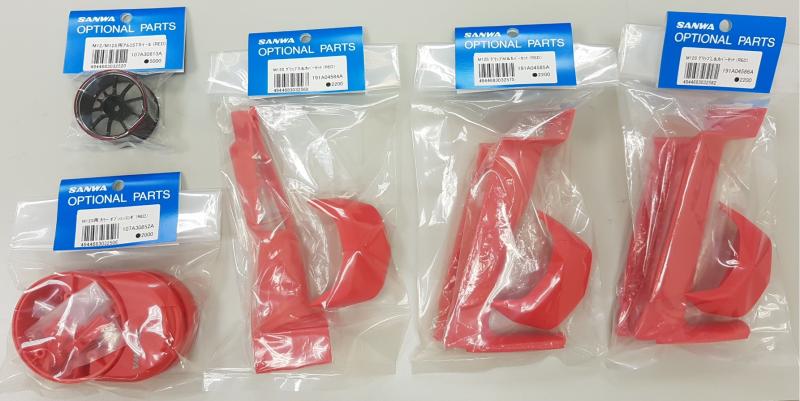 SANWA M12S Grips(S,M,L)+Option Color Combo+Alu-Wjeel(Red),191A04584-86A,107A30813A,107A30852A